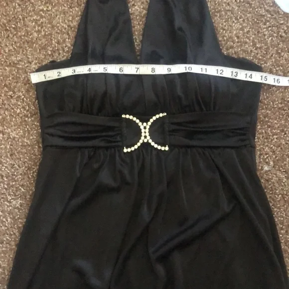 Taboo black jeweled mini halter dress size medium/small - Picture 14 of 16